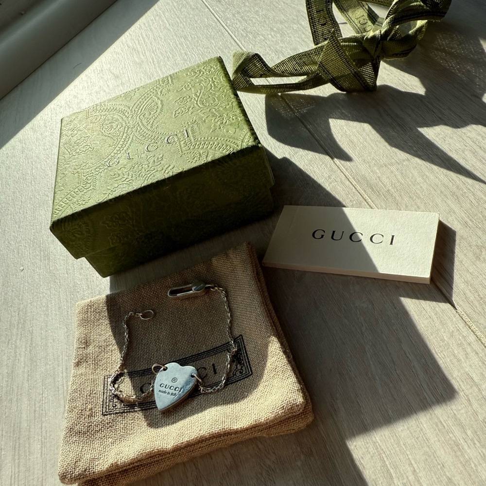 Gucci Silver Heart Bracelet
